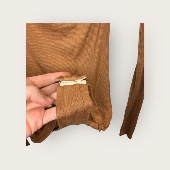 Alix NYC Carder Bodysuit in Cognac Size Small NWT - Picture 7 of 10